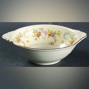 Homer Laughlin Eggshell Nautilus Dubarry Floral Lugged Cereal Bowl